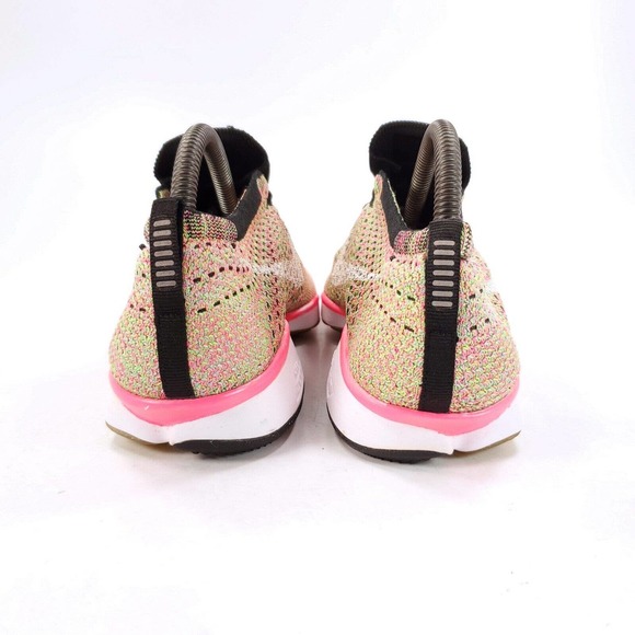 Nike Flyknit Zoom Athletic Running Shoe Womens Size 8.5 698616-301 Pink White - Picture 3 of 9